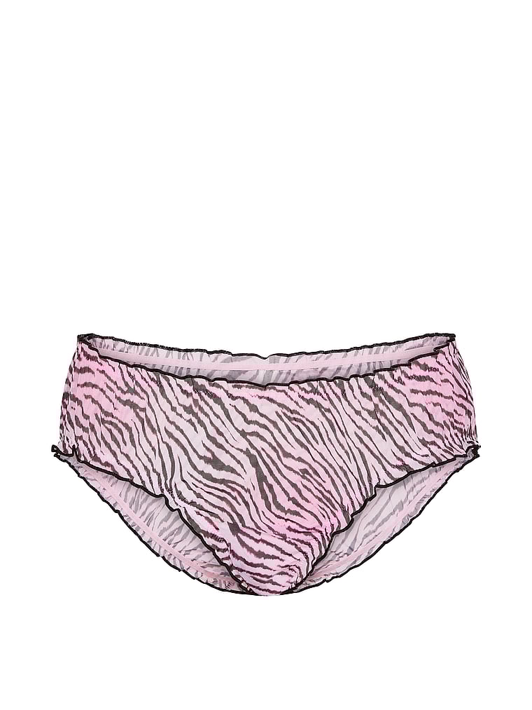 PINK PINK Wink™ Ruﬄe Cheeky Panty, Print, offModelFront, 3 of 3