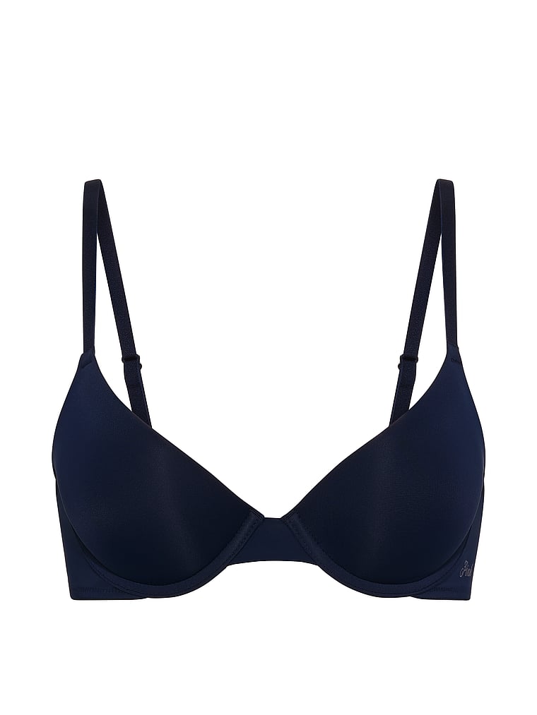 PINK Wear Everywhere™ Push-Up Bra, Noir Navy, offModelFront, 4 of 4