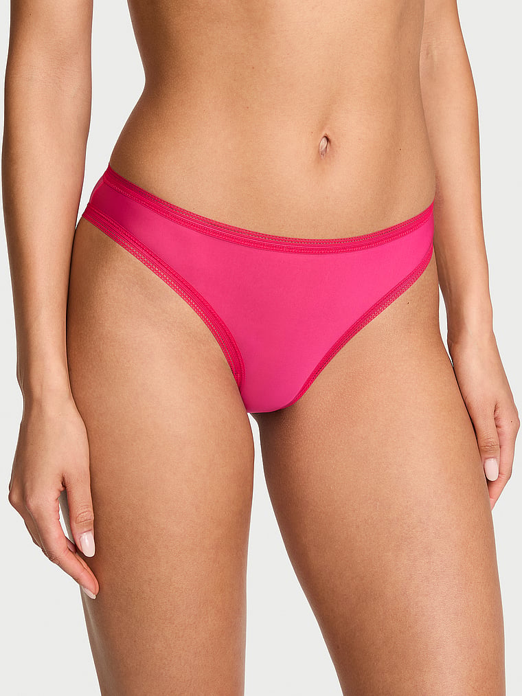 Victoria's Secret, Body by Victoria Light-Touch High-Leg Cheeky Panty, Pop Pink, onModelFront, 1 of 3