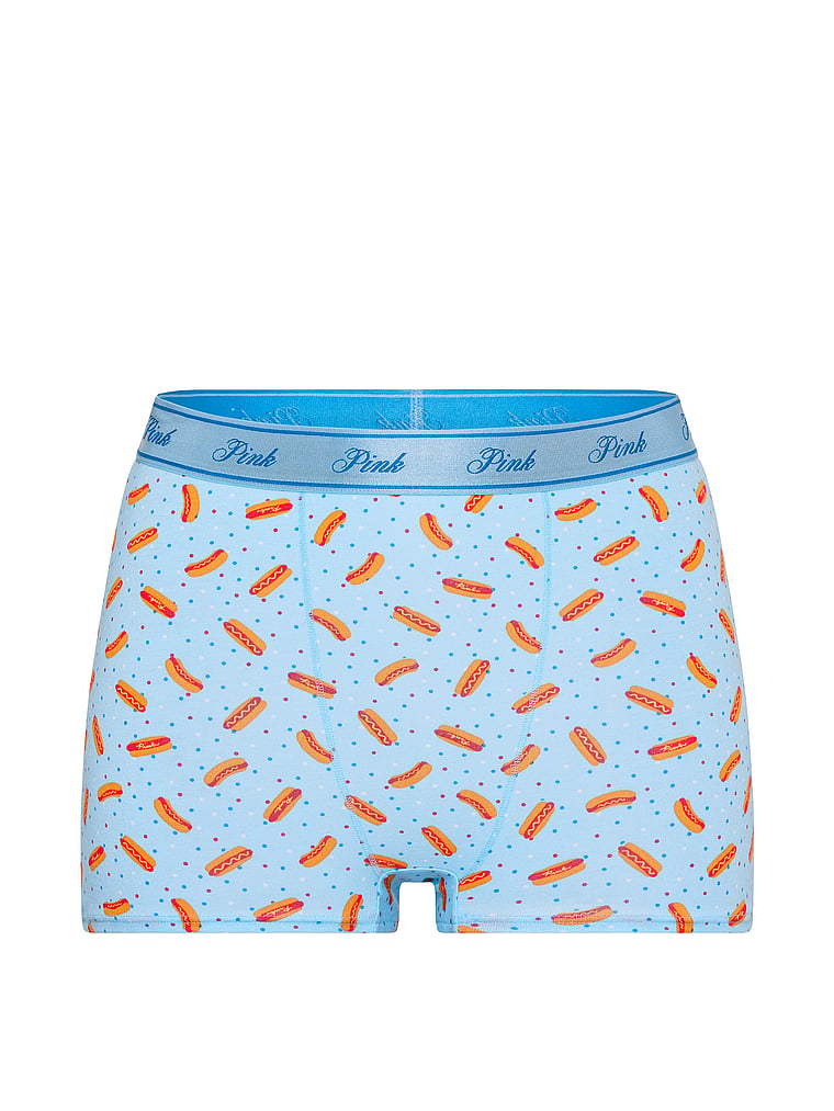 Logo Cotton High-Waist Boyshort Panty