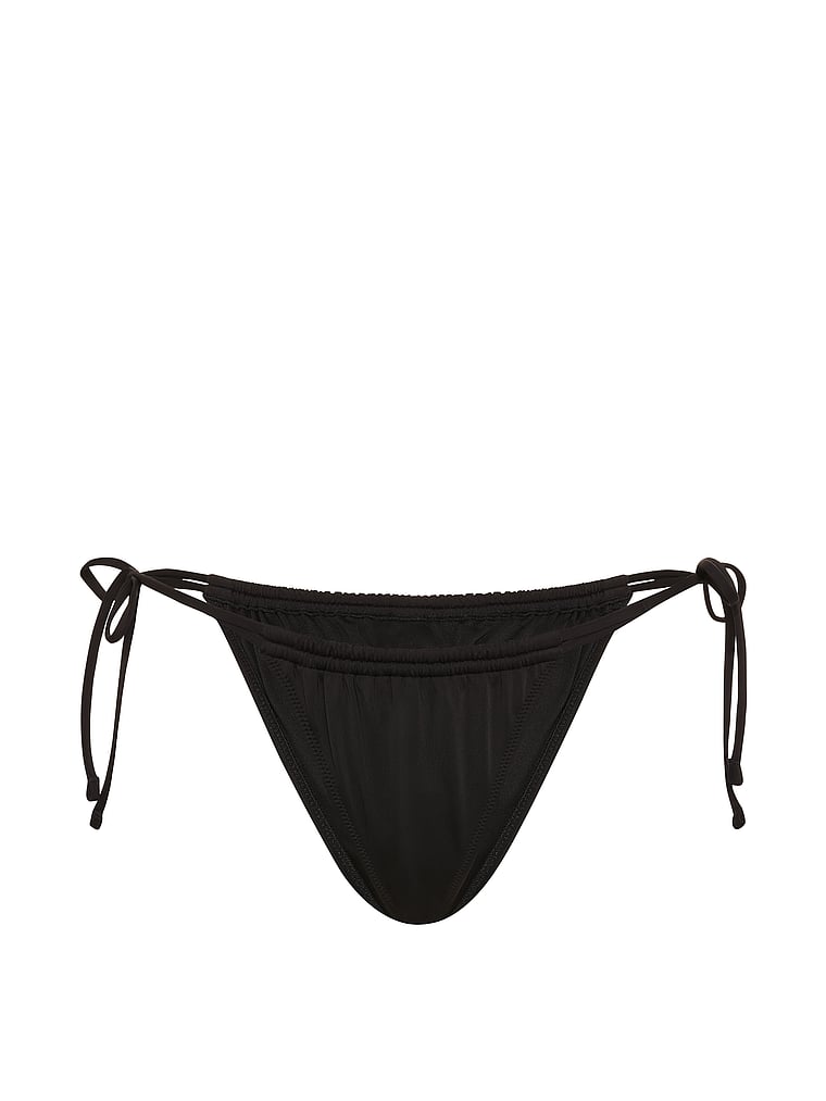 Ruched Double-Strap Brazilian Bikini Bottom