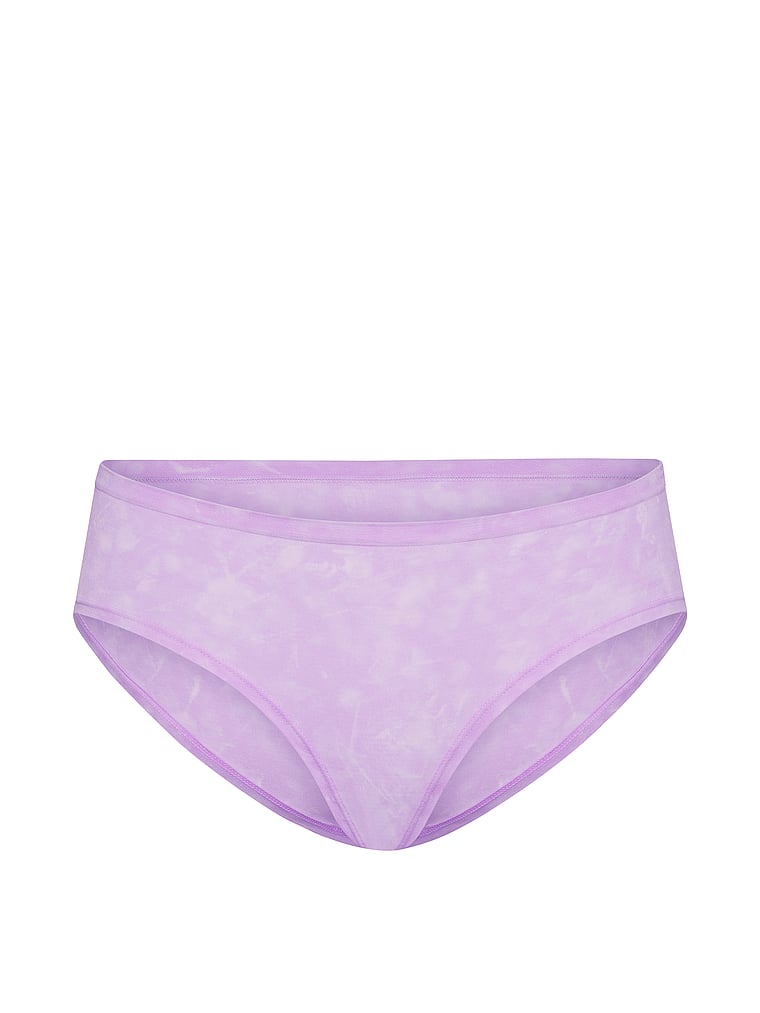 PINK Seamless Hiphugger Panty, Antique Violet Tie Dye Print, offModelFront, 3 of 3