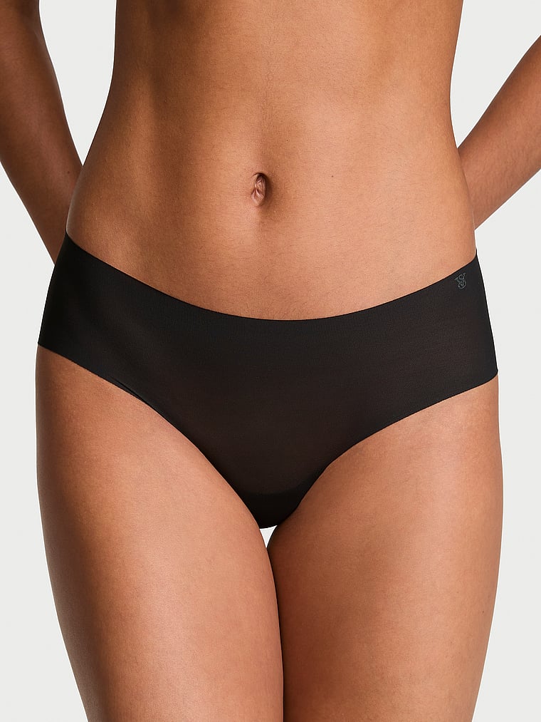 Victoria's Secret, No-Show No-Show Cheeky Panty, Black, onModelFront, 1 of 3 Nikita  is 5'10" or 178cm and wears Small