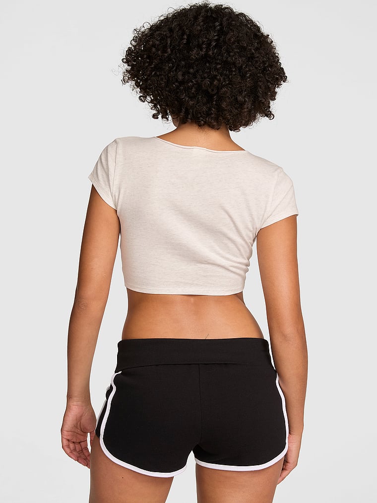 Campus Cotton™ Front-Tie Cropped Top