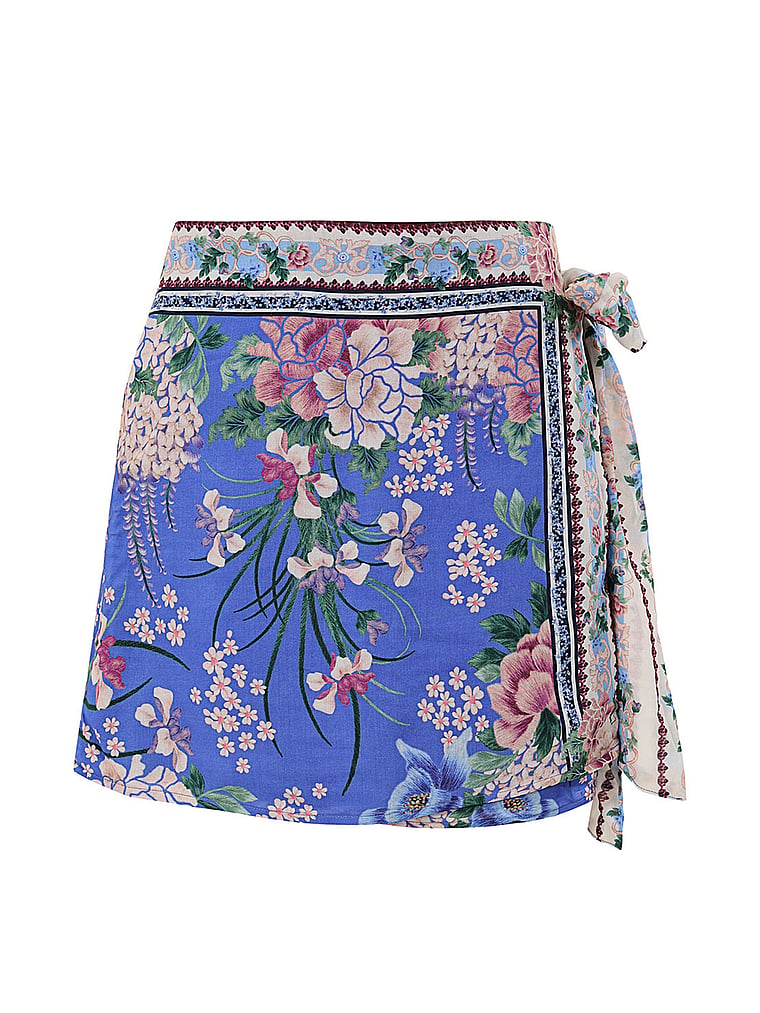 Victoria's Secret, Agua Bendita Ziara Wrap Pareo Skirt, Floral, offModelFront, 3 of 4