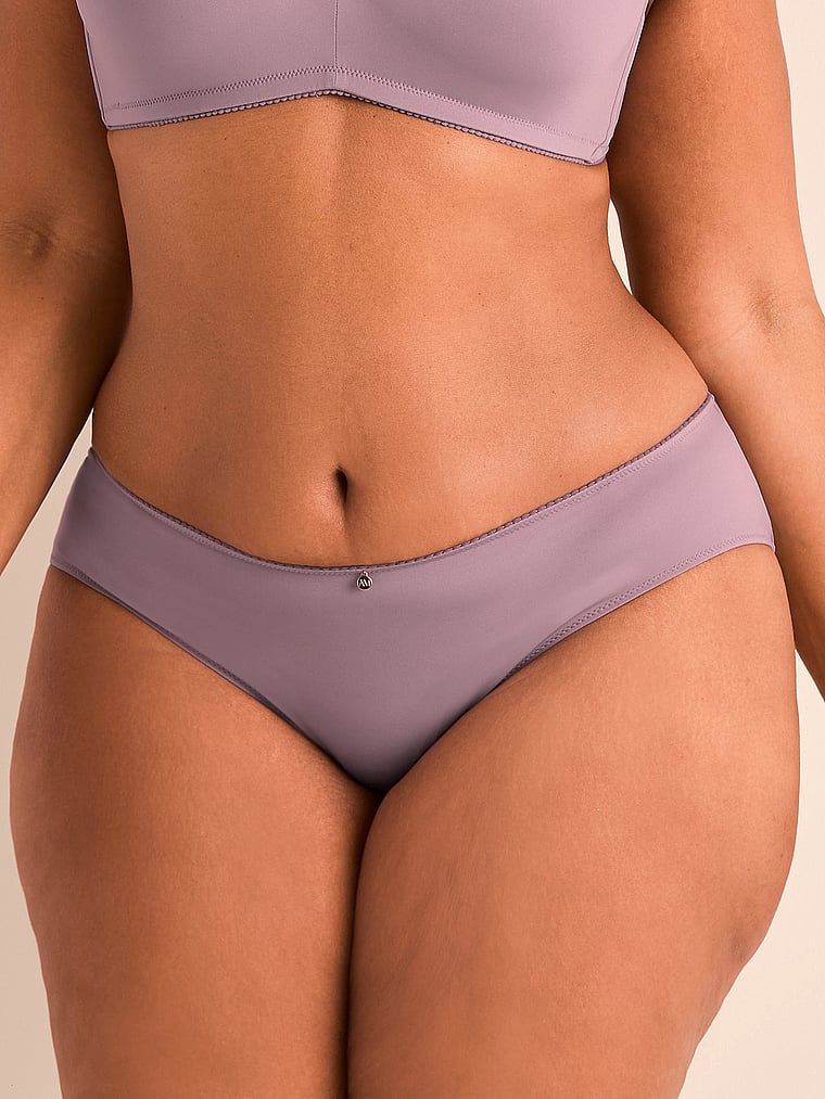 Victoria's Secret, Adore Me Jeanette Hipster Panty, Purple, onModelFront, 1 of 3