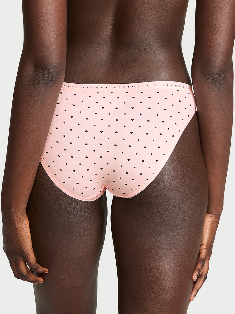 Victoria's Secret, Victoria's Secret Body by Victoria Stretch Cotton Lace-Waist Bikini Panty, Print, onModelBack, 2 of 2