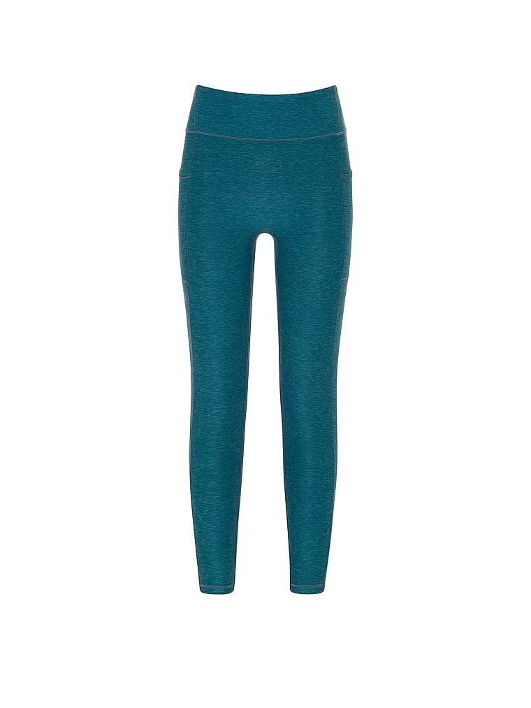 Victoria's Secret, VSX VSX New Essential Pocket Legging, Teal Heather, offModelFront, 3 of 3
