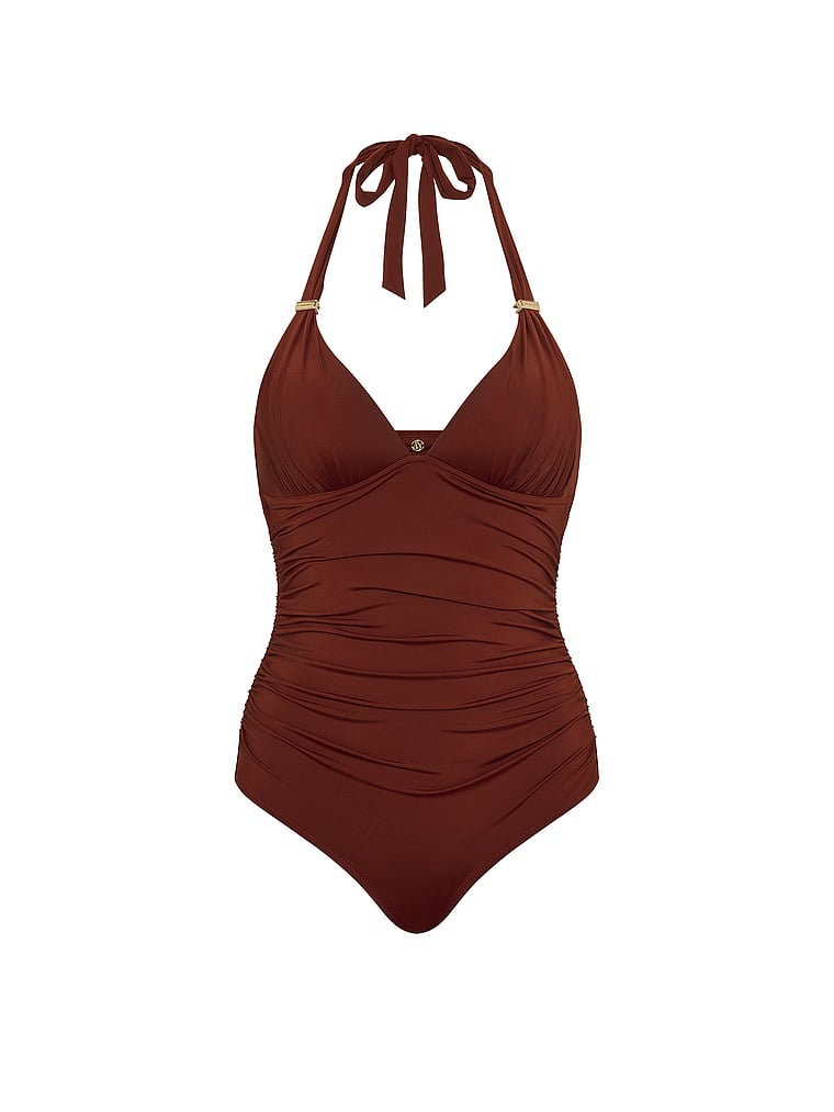 Victoria's Secret, Victoria's Secret Swim Harlow One-Piece Swimsuit, Dark Chili, offModelFront, 3 of 3