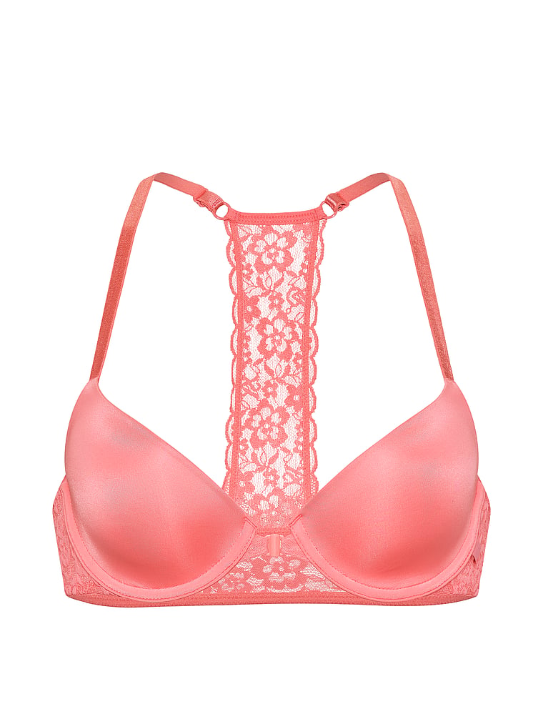 Victoria's Secret, Victoria's Secret Sexy Tee Lacie Lightly Lined Demi Bra, Pink Cocktail, offModelFront, 3 of 3