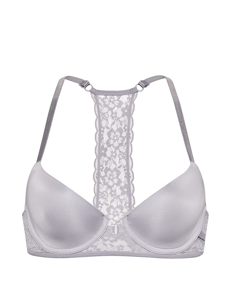 Victoria's Secret, Victoria's Secret Sexy Tee Lacie Lightly Lined Demi Bra, Pearl Stone, offModelFront, 3 of 3