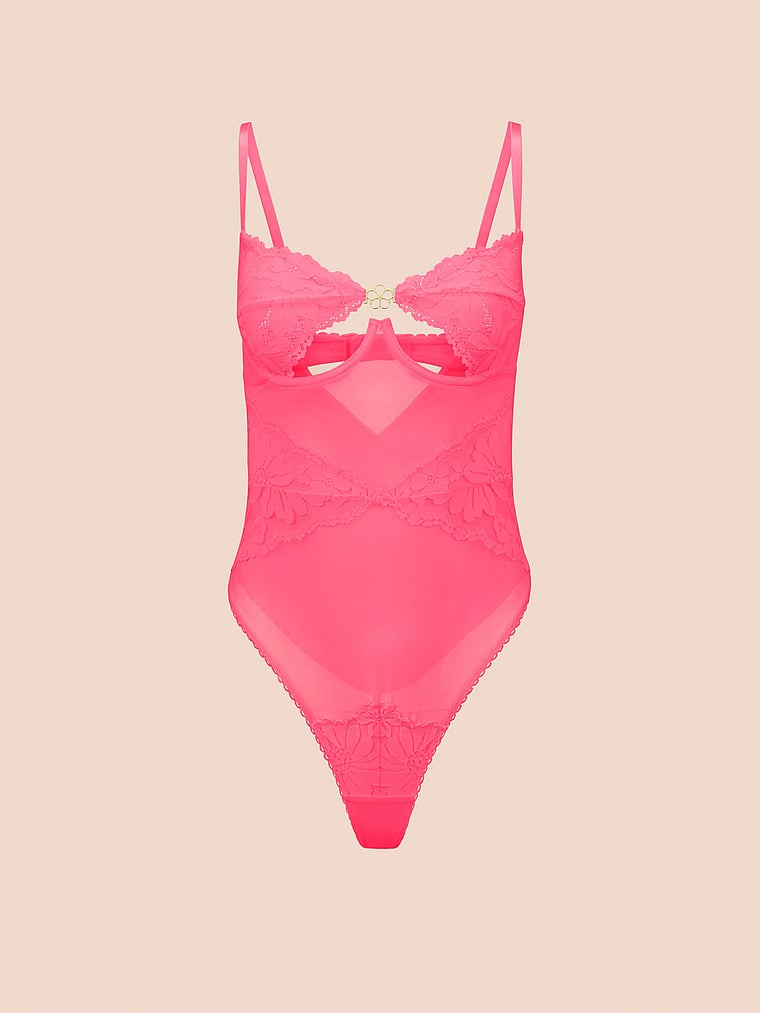 Victoria's Secret, Adore Me Lillus Bodysuit, Cabaret, offModelFront, 3 of 3