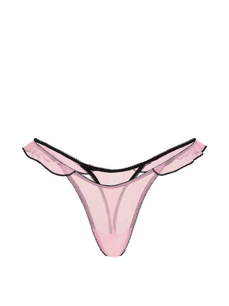 PINK PINK Wink™ Flutter Thong Panty, Pink Lollipop, offModelFront, 3 of 3