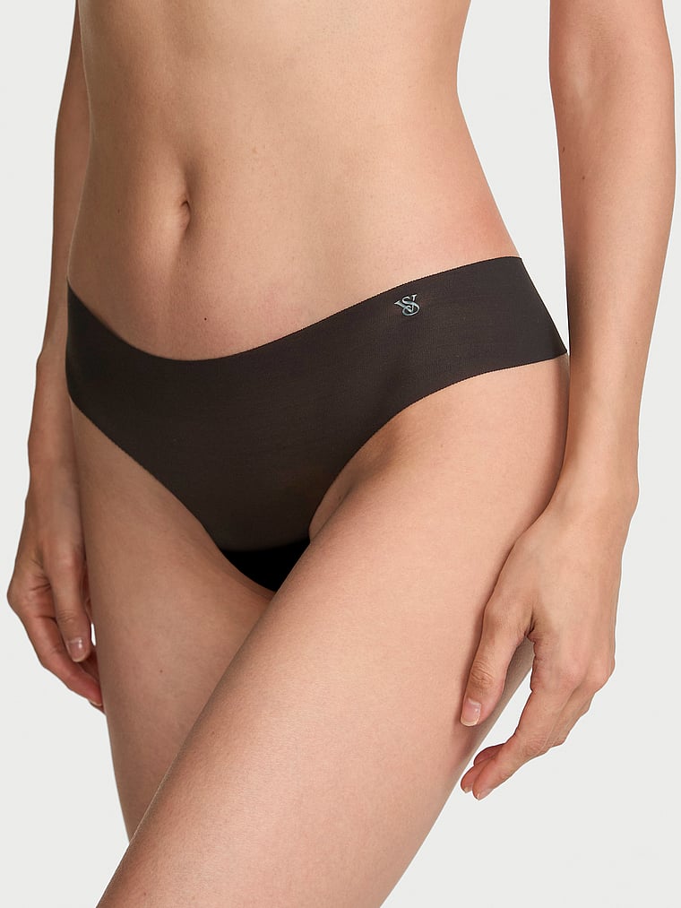 Victoria's Secret, No-Show No-Show Thong Panty, Black, onModelFront, 1 of 3 HyunJoo is 5'9" or 175cm and wears Small