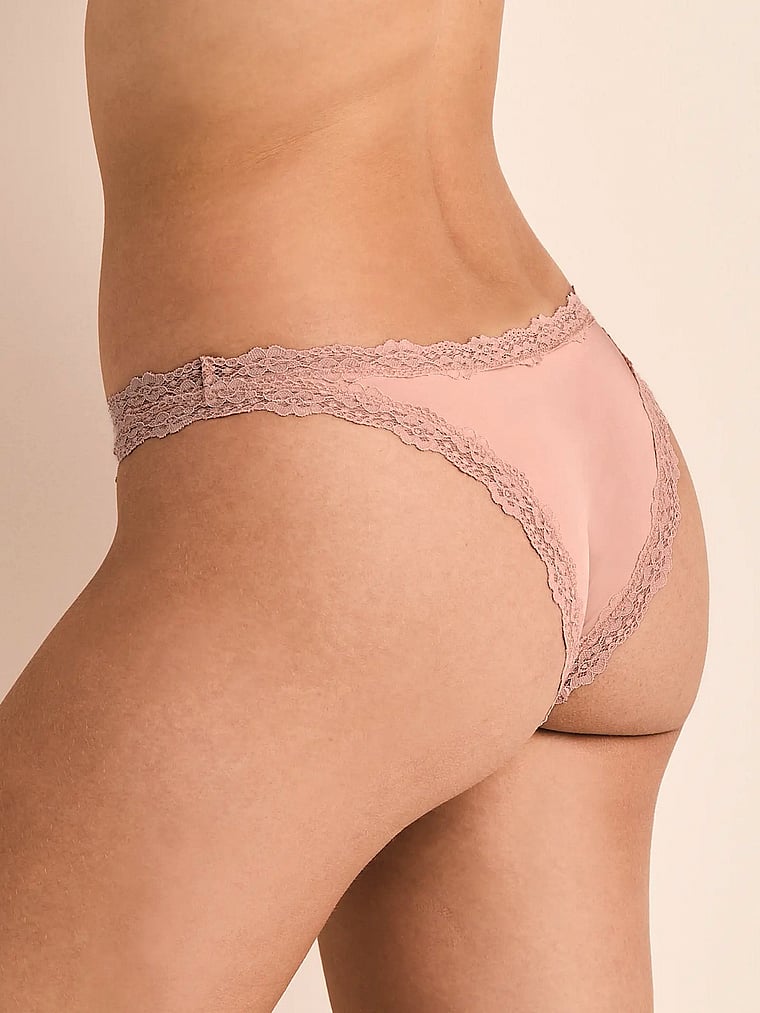 Victoria's Secret, Adore Me Siena High-Cut Panty, Rose Smoke, onModelBack, 2 of 4