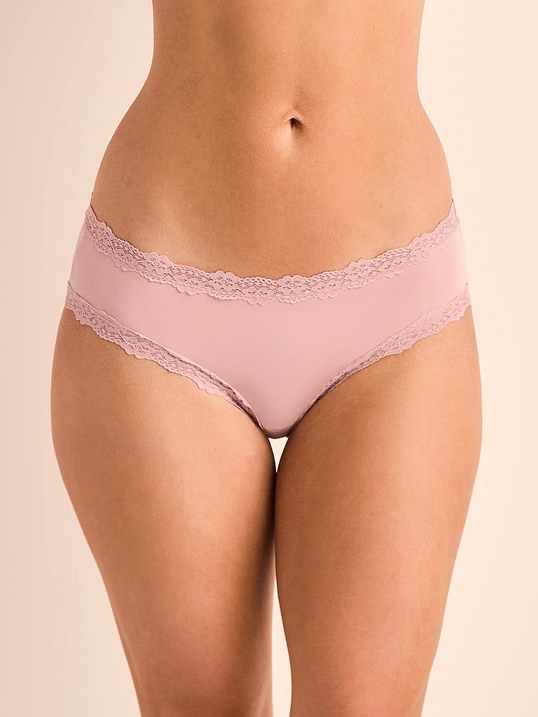 Victoria's Secret, Adore Me Mariola Hipster Panty, Rose Smoke, onModelFront, 1 of 3