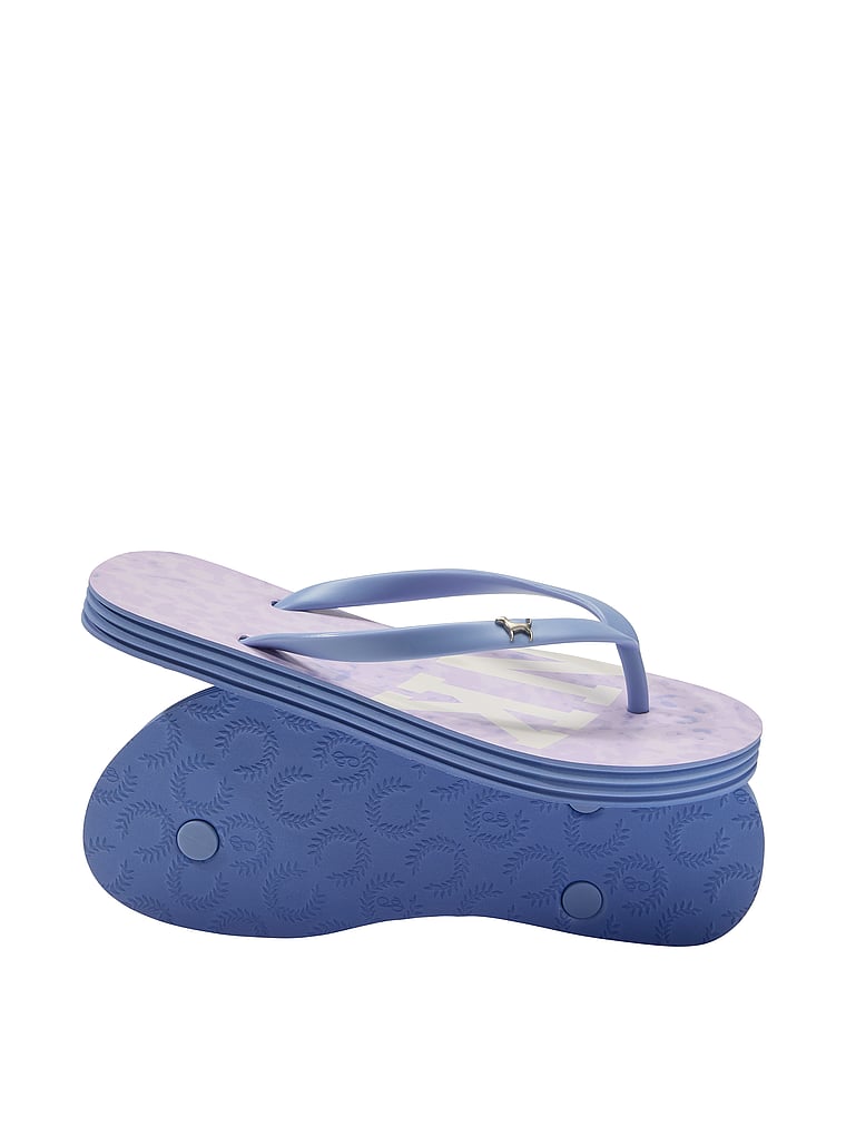 PINK PINK Flip Flops, Purple Leopard, offModelBack, 2 of 2