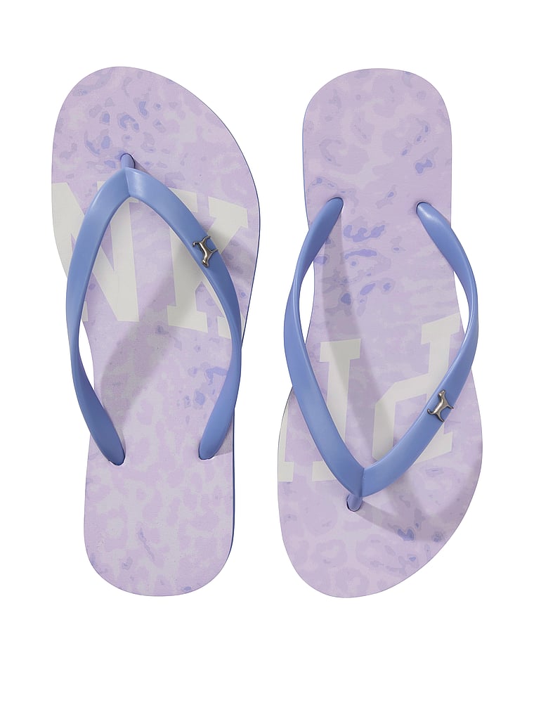 PINK PINK Flip Flops, Purple Leopard, offModelFront, 1 of 2