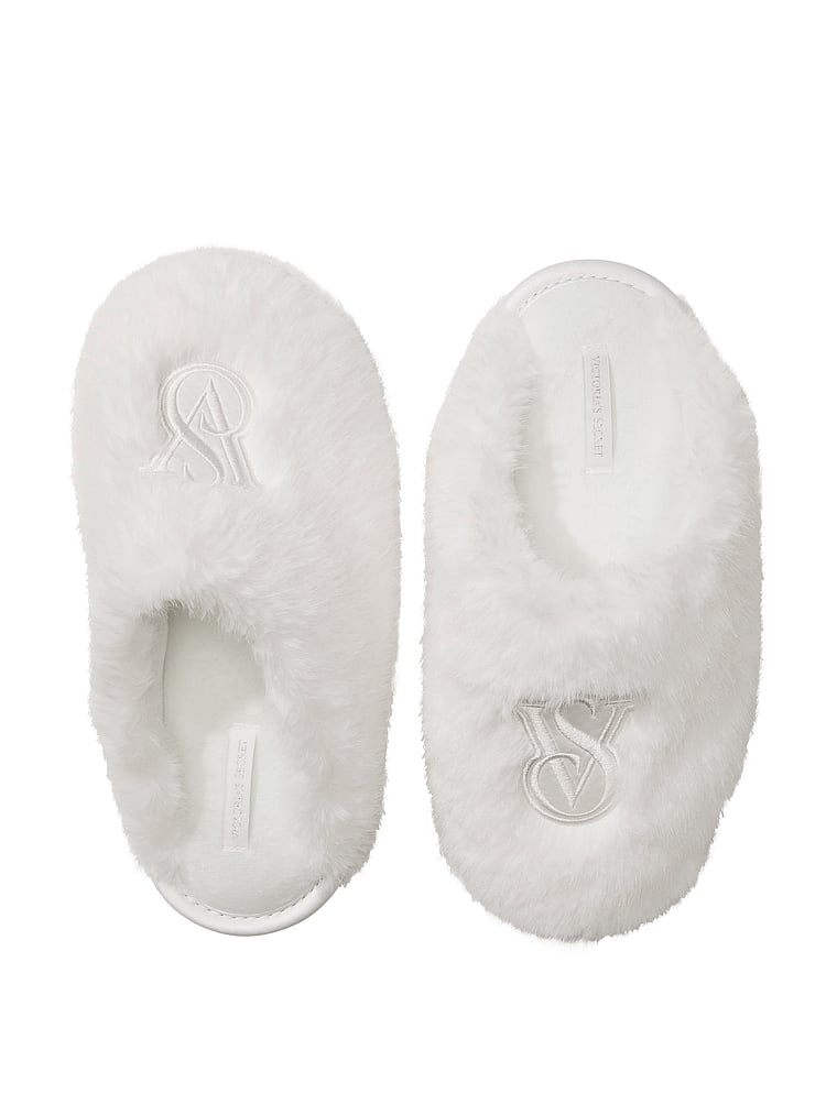 Buy Luxe Plush Closed-Toe Slippers, Coconut White - Order Slippers online - Victorias Secret