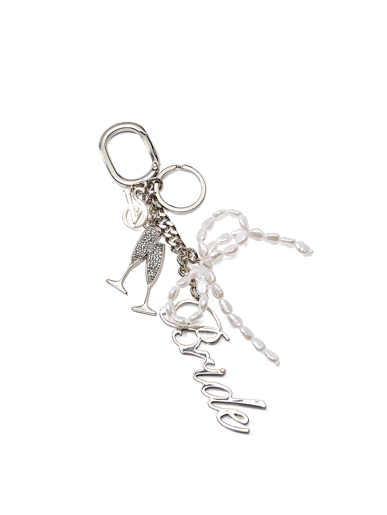 Buy Bridal Bag Charm Keychain, Silver - Order Small Accessories