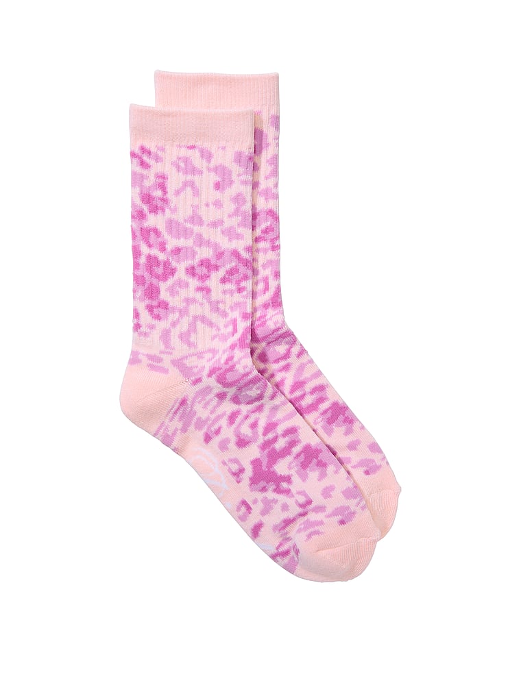 PINK 1-Pack Crew Socks, Pink Leo Haze, offModelFront, 1 of 2