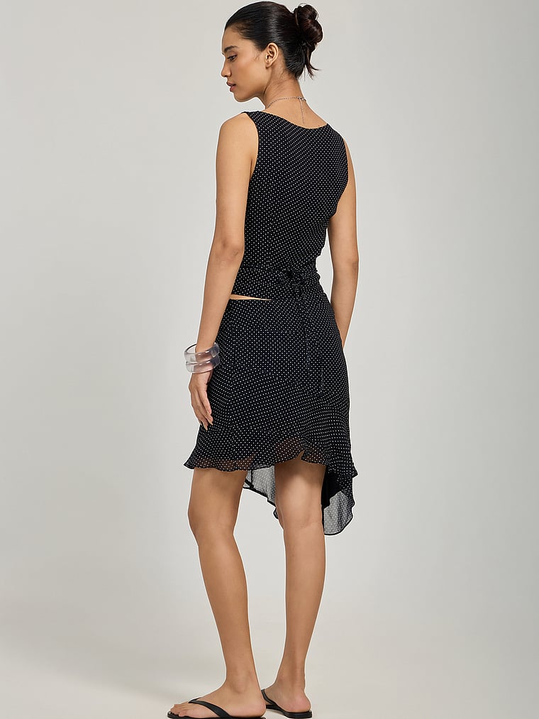 Victoria's Secret, Summer Away Aveline Skirt, Noir Dot, onModelFront, 1 of 2
