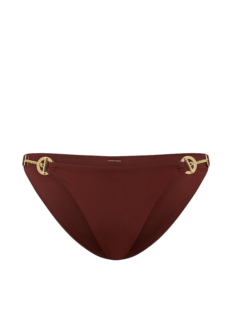 Victoria's Secret, Victoria's Secret Swim Archives Toggle Bikini Bottom, Dark Chili, offModelFront, 3 of 3