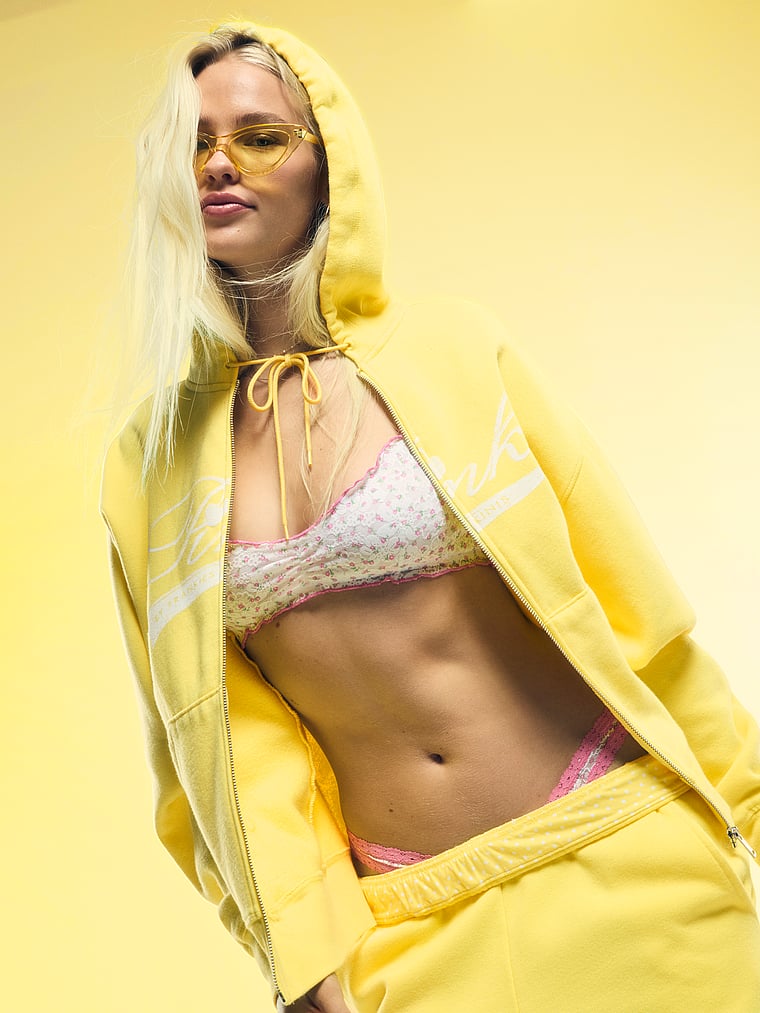 PINK Berry Full Zip Hooded Sweatshirt | Arden Fair