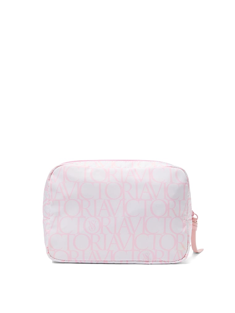 Victoria's Secret, Victoria's Secret Travel Makeup Pouch, Victoria Script, offModelBack, 3 of 3