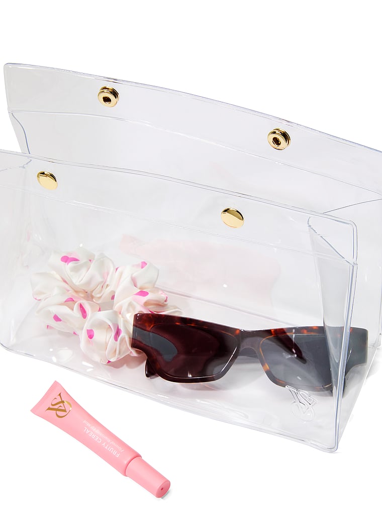 Victoria's Secret, Victoria's Secret Clear Swim Pouch, Clear, offModelBack, 2 of 2