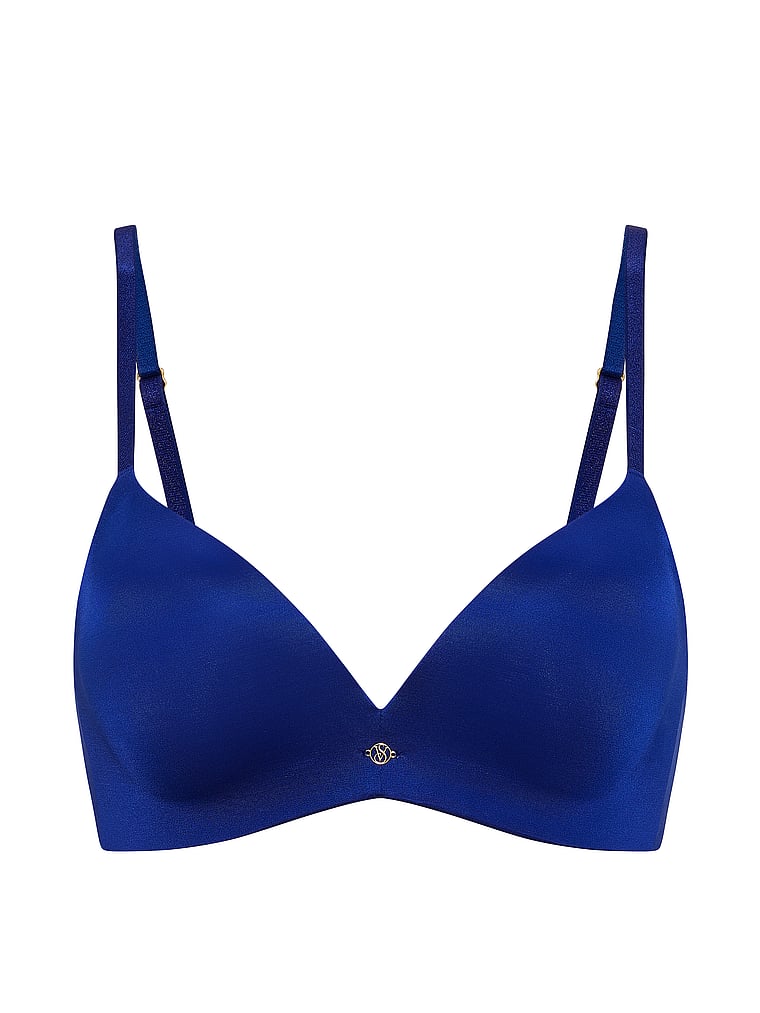 Victoria's Secret, Very Sexy So Obsessed Shine Strap Wireless Push-Up Bra, Fantasia Blue, offModelFront, 2 of 4