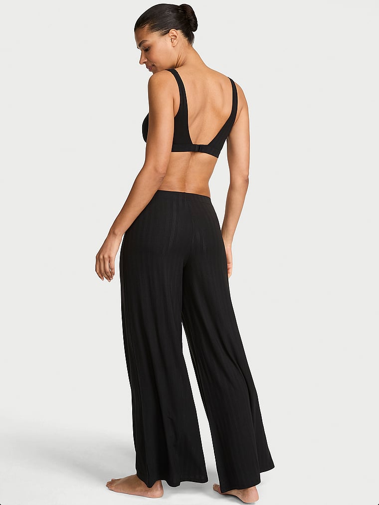 Victoria's Secret, Victoria's Secret SoSoft™ Modal Ultra-Fine Wide-Leg Pant, onModelBack, 2 of 3