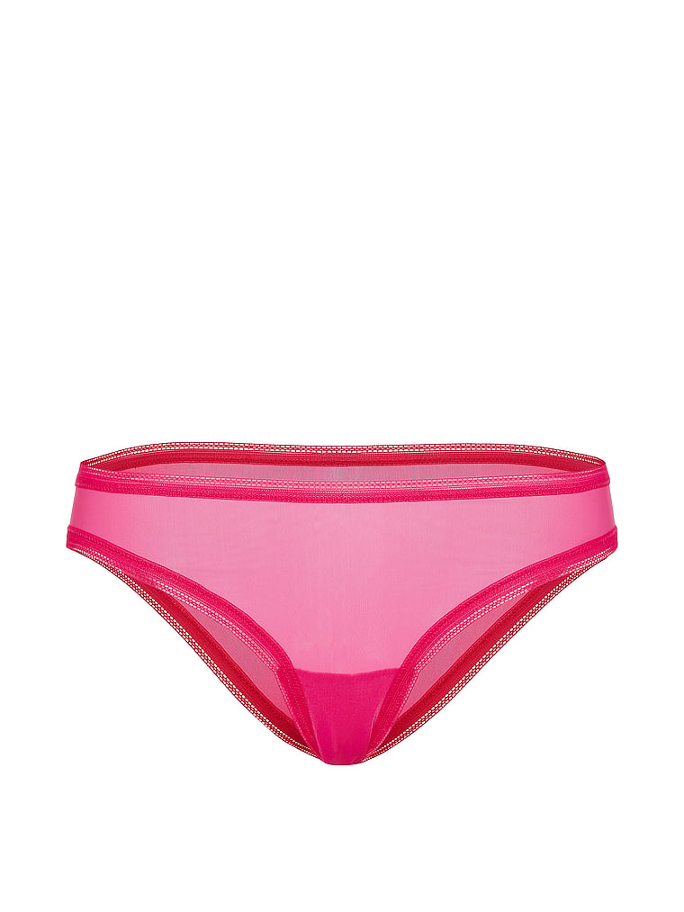 Victoria's Secret, Body by Victoria Light-Touch High-Leg Cheeky Panty, Pop Pink, offModelFront, 3 of 3
