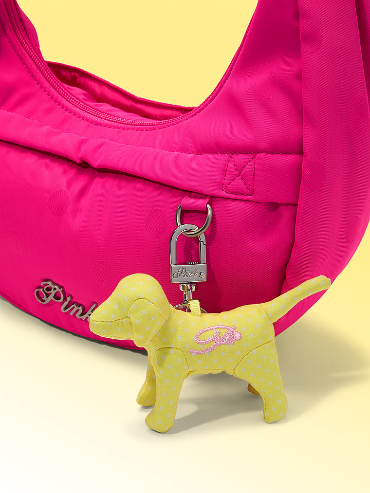 PINK by Frankies Bikinis PINK Micro Dog™ Keychain Charm, Yellow Ditsy Dot, featured, 1 of 2