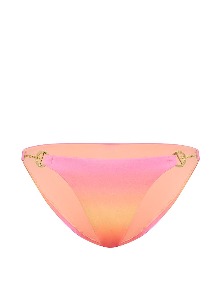 Victoria's Secret, Victoria's Secret Swim Archives Toggle Bikini Bottom, Ombré Pink, offModelFront, 4 of 4