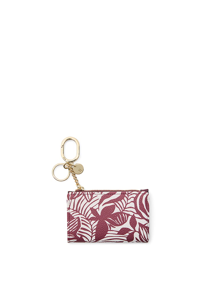 Victoria's Secret, Victoria's Secret Foldover Card Case, Brown Floral, onModelFront, 1 of 3