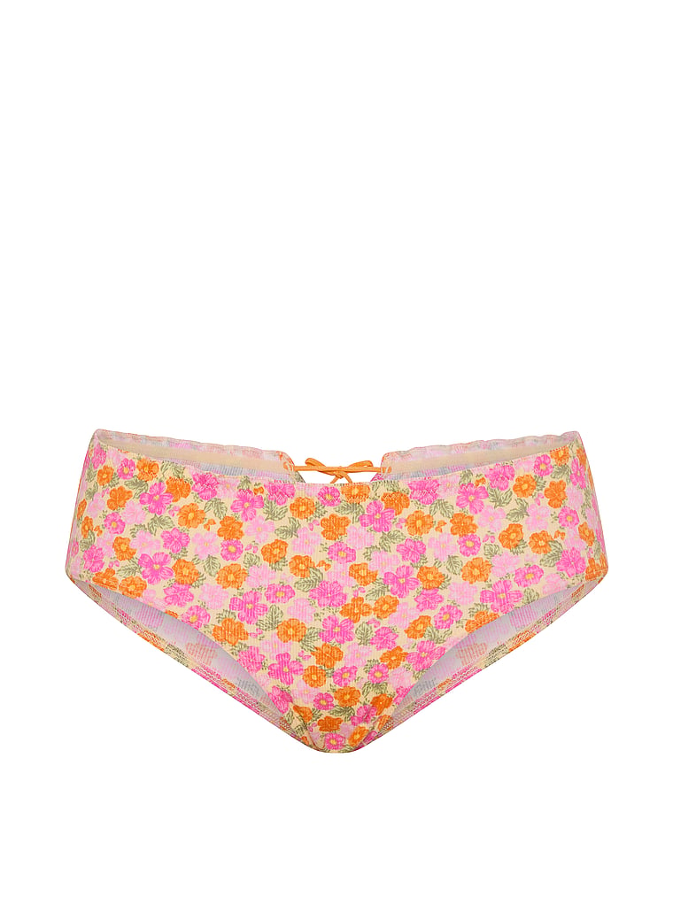 PINK Cotton Cheeky Panty, Vitamin C Floral Print, offModelFront, 3 of 3