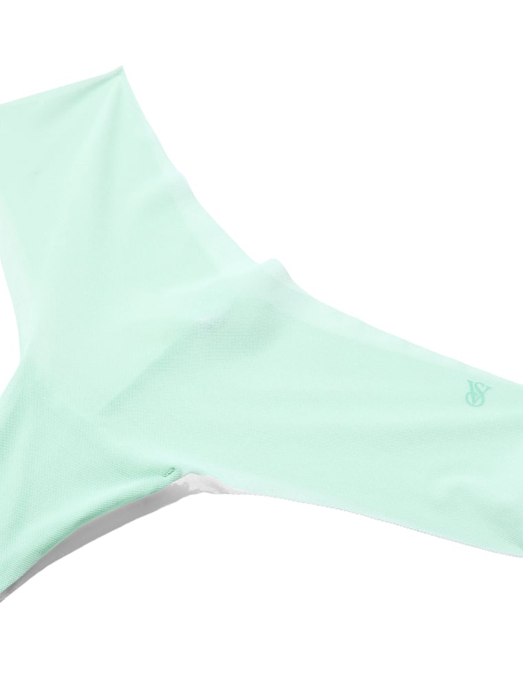 Victoria's Secret, No-Show No-Show Lace Thong Panty, Lime Yellow, detail, 5 of 5
