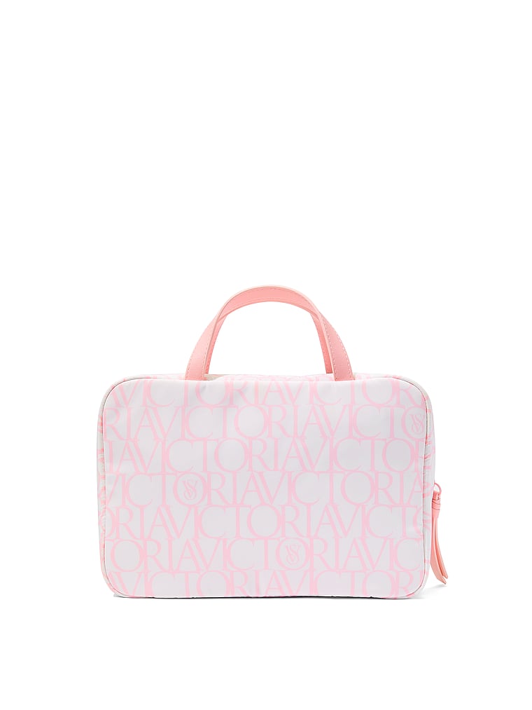 Victoria's Secret, Victoria's Secret Travel Hanging Toiletry Bag, Victoria Script, onModelSide, 3 of 3