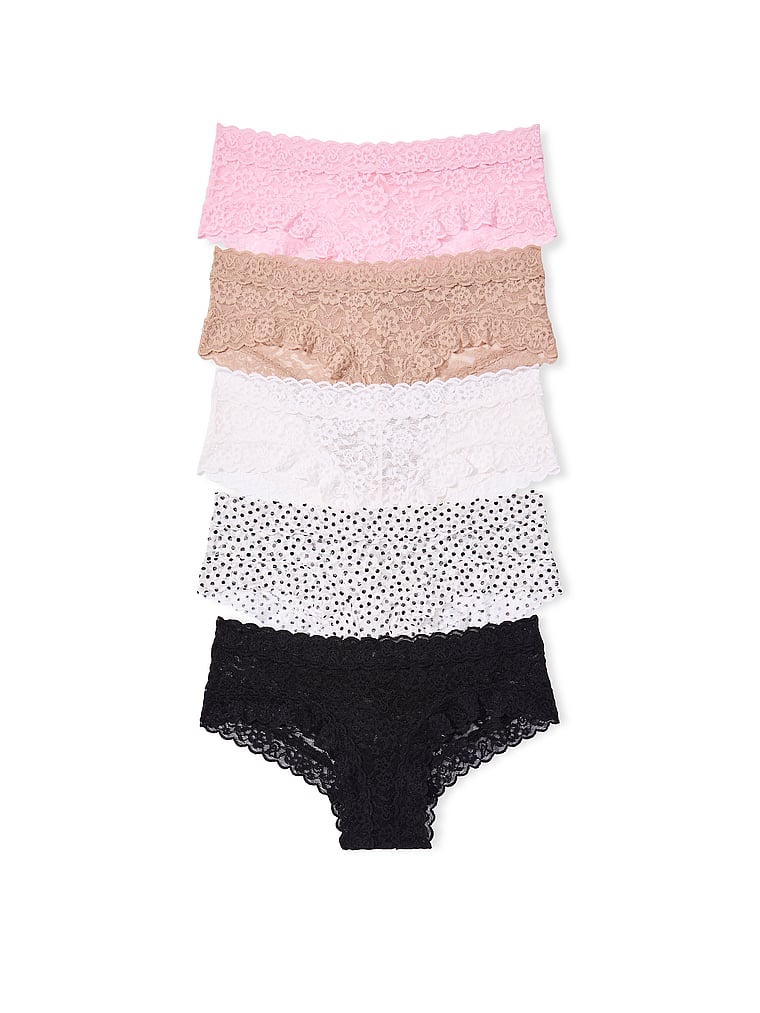 Victoria's Secret, Victoria's Secret 5-Pack Lacie Cheeky Panties, Multi, offModelFront, 1 of 1