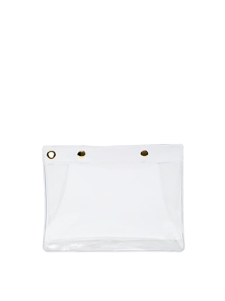 Victoria's Secret, Victoria's Secret Clear Swim Pouch, Clear, onModelFront, 1 of 2