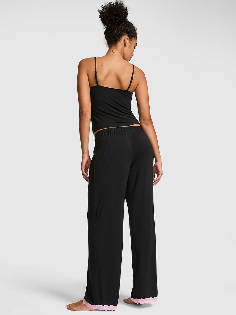 Modal Lace-Trim Cami & Pants Pajama Set