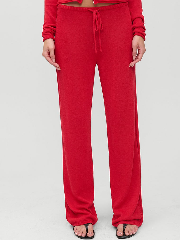Victoria's Secret, Frankies Bikinis Ela Knit Pant, Lip Tint, detail, 4 of 4