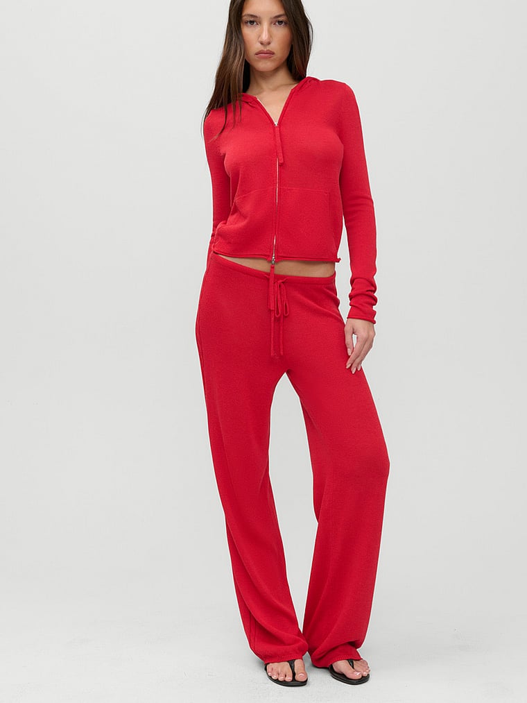 Victoria's Secret, Frankies Bikinis Ela Knit Pant, Lip Tint, onModelSide, 3 of 4