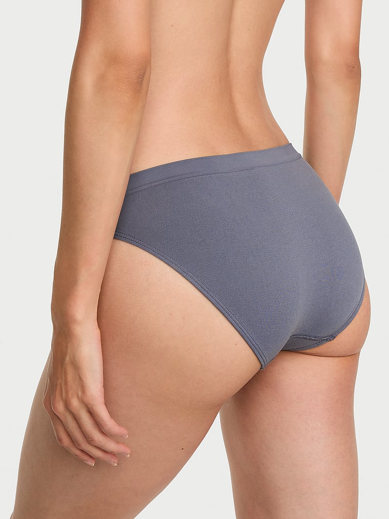Victoria's Secret, Seamless Seamless Bikini Panty, Black Peal, onModelBack, 2 of 3