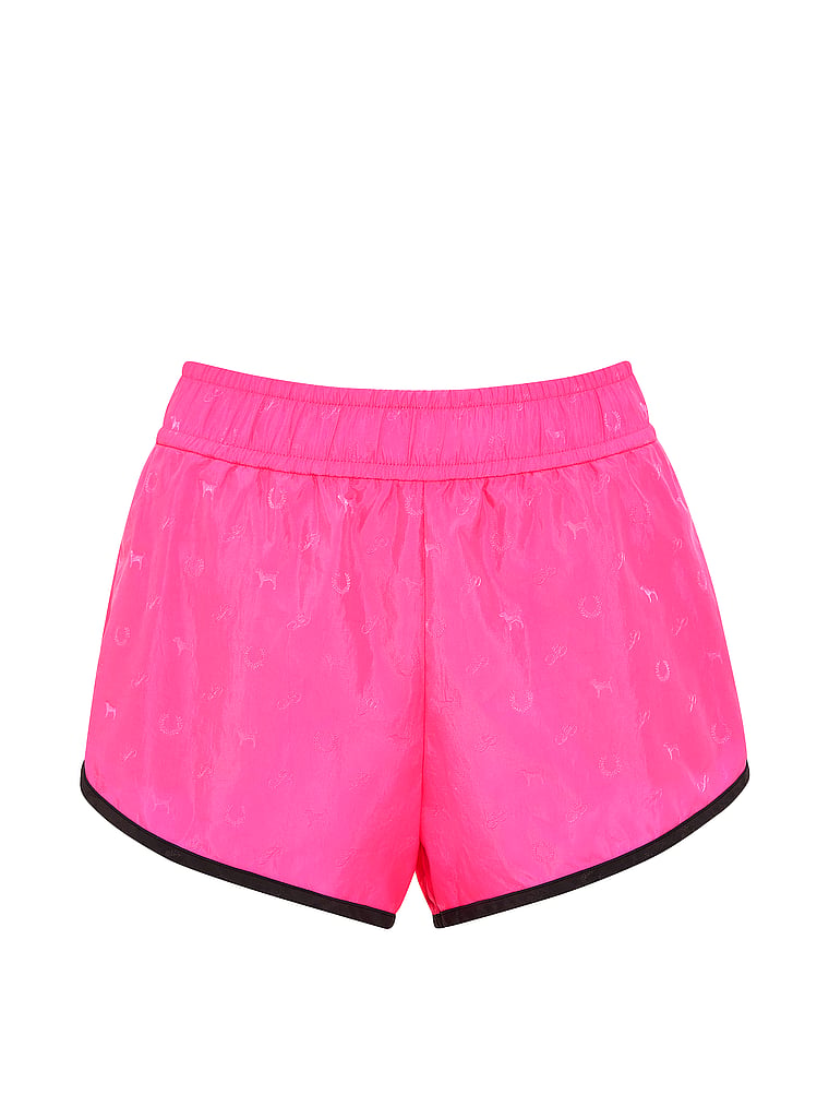 PINK Tech Woven Run Shorts, Fall For Me Pink, offModelFront, 3 of 3