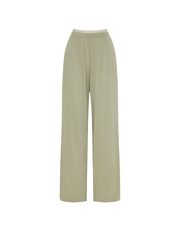 PINK Light as Air Jersey Pants, Slate Green, offModelFront, 3 of 3