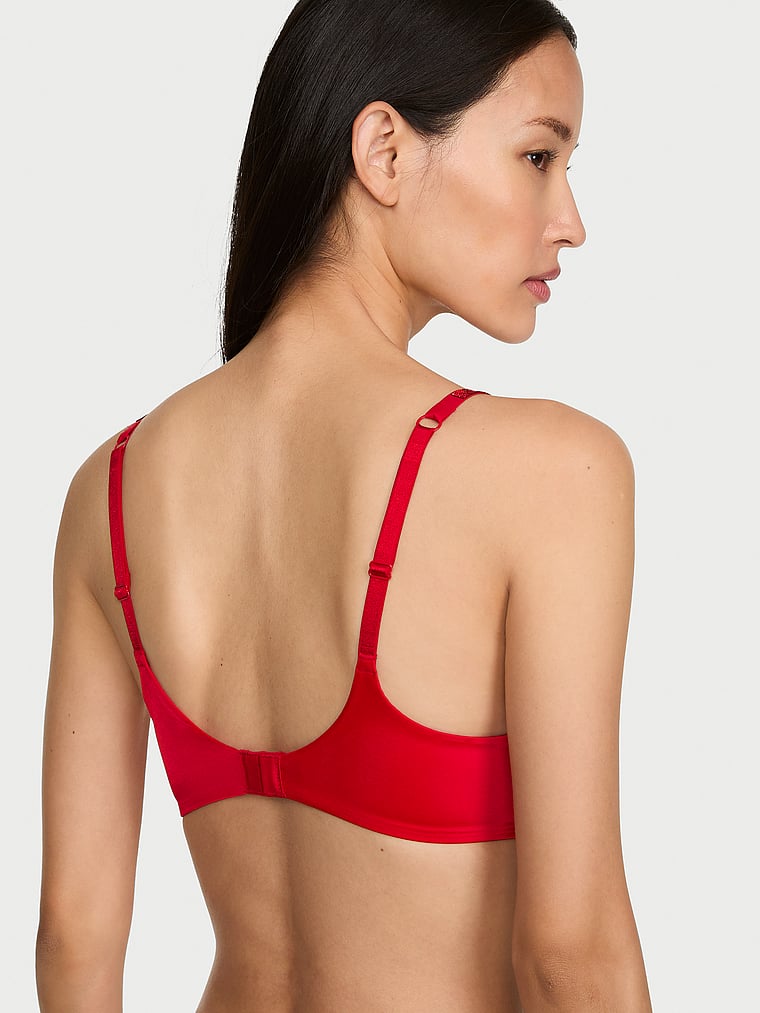 Victoria's Secret, Very Sexy So Obsessed Shine Strap Wireless Push-Up Bra, Lipstick, onModelBack, 2 of 4