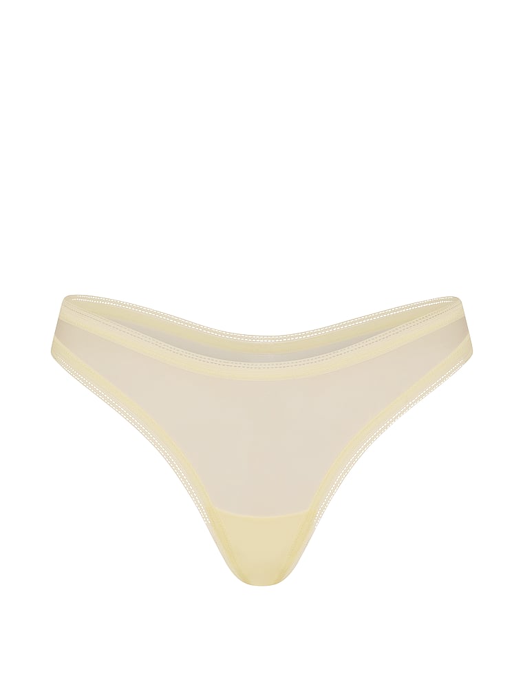 Victoria's Secret, Body by Victoria Light-Touch Mini Thong Panty, Sunny Honey, offModelFront, 3 of 3