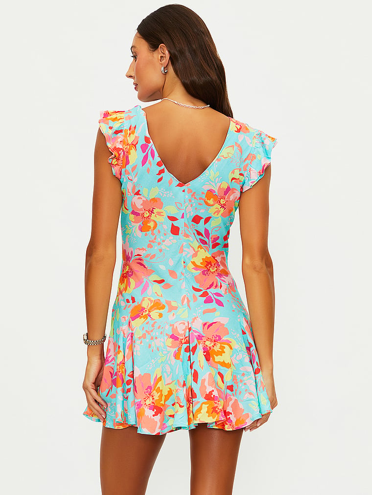 Victoria's Secret, Beach Riot Lennie Dress, Gulf Bloom, onModelBack, 2 of 4